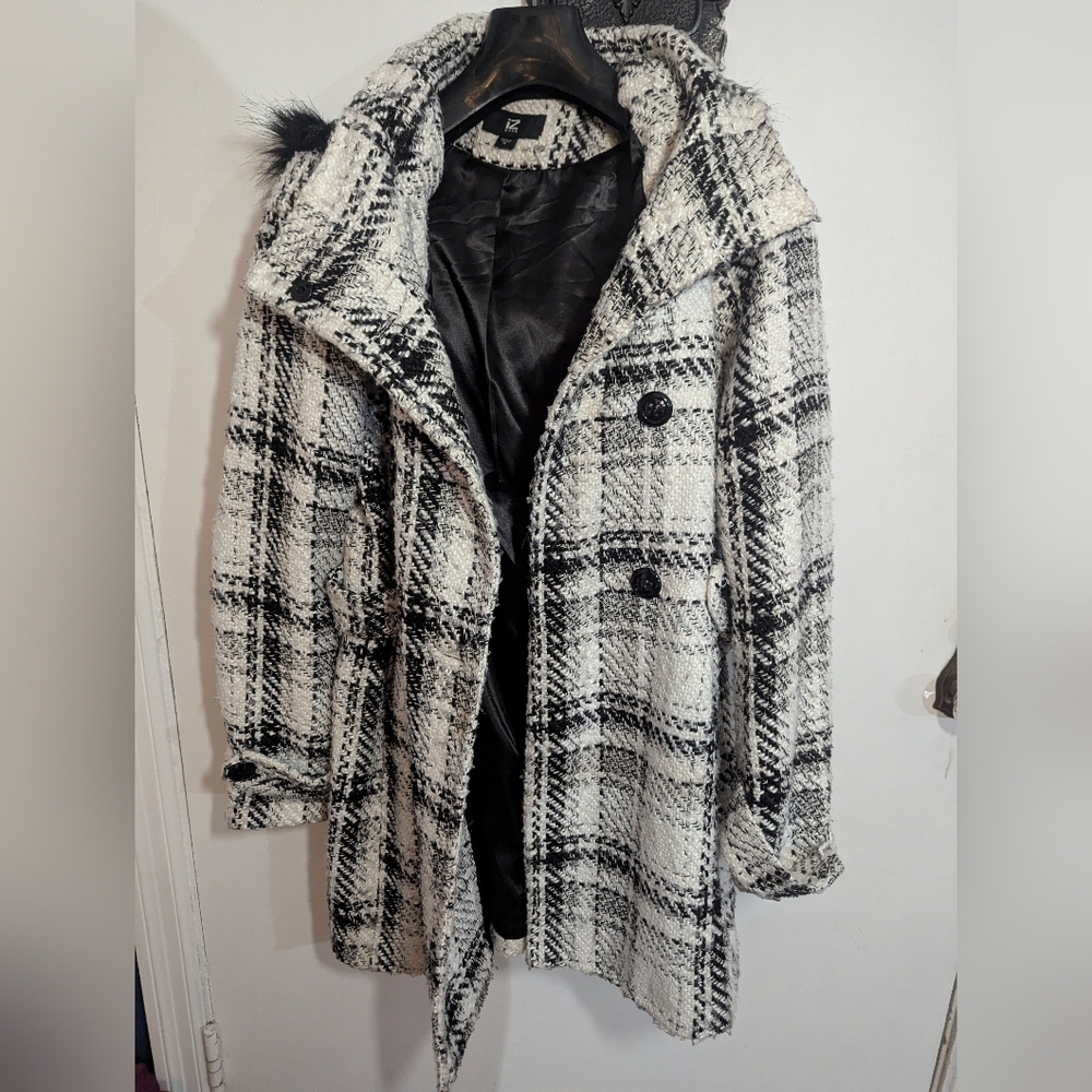 Black and White Plaid Jacket